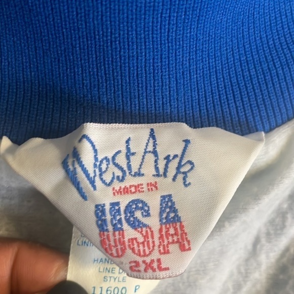 Vintage WestArk jacket Royal Blue White American Pool League bomber coat Sz 2XL - Picture 2 of 16